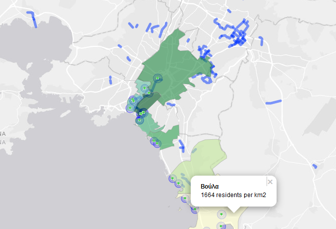 Bike sharing athens density range 2017