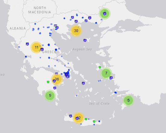 Greek Bike Sharing map 2017
